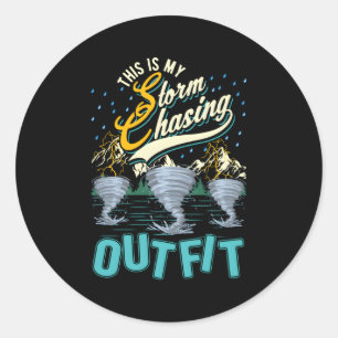 Sticker Rond C'Est Ma Tempête À La Recherche De Tornade Chaser