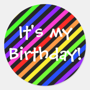 Sticker Rond C'est mon anniversaire !