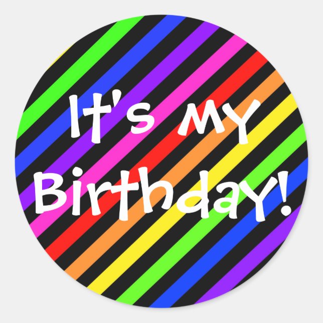 Sticker Rond C'est mon anniversaire ! (Devant)