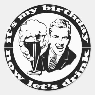 Sticker Rond C'est mon anniversaire