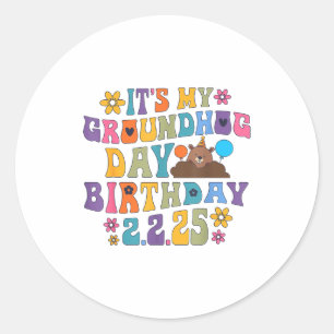 Sticker Rond C'est mon chapeau de fête d'anniversaire de jour d