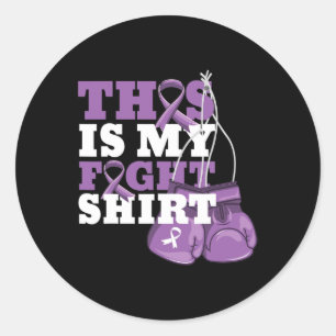 Sticker Rond C'est mon combat Alzheimer Fighter Support fort