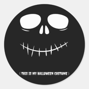 Sticker Rond C'Est Mon Costume D'Halloween Drôle Enfants D'Hall