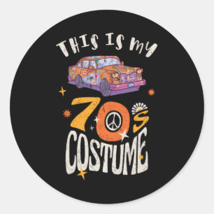 Sticker Rond C'est mon costume les années 70