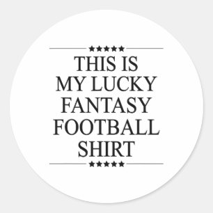 Sticker Rond C'est mon maillot de foot de fantasy chanceux Cade