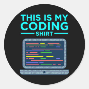 Sticker Rond C'Est Mon Programmeur De Programmation Informatiqu