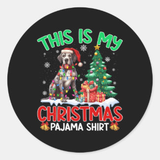 Sticker Rond C'Est Mon Pyjama De Noël De Grands Amoureux de les