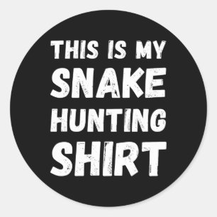 Sticker Rond C'Est Mon Serpent Chasse Chemise Chasseur Herpe