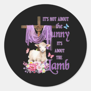 Sticker Rond C'est Pas Concernant Le Lapin C'est Concernant L'A