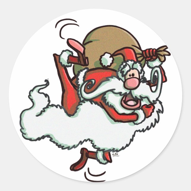 Sticker Rond C'est Père Noël ! (Devant)