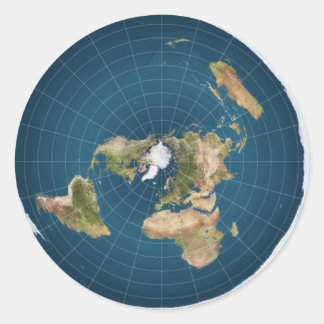 Sticker Rond C'est Plat.  Non, Vraiment.