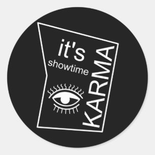 Sticker Rond C'est Showtime Karma