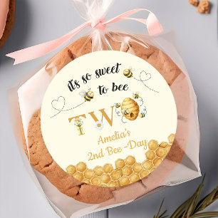 Sticker Rond C'est si doux d'être pour un 2e anniversaire