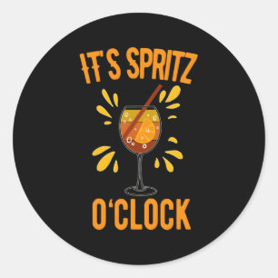Sticker Rond C'Est Spritz O'Clock Aperol Spritz Fan Sommer Alco