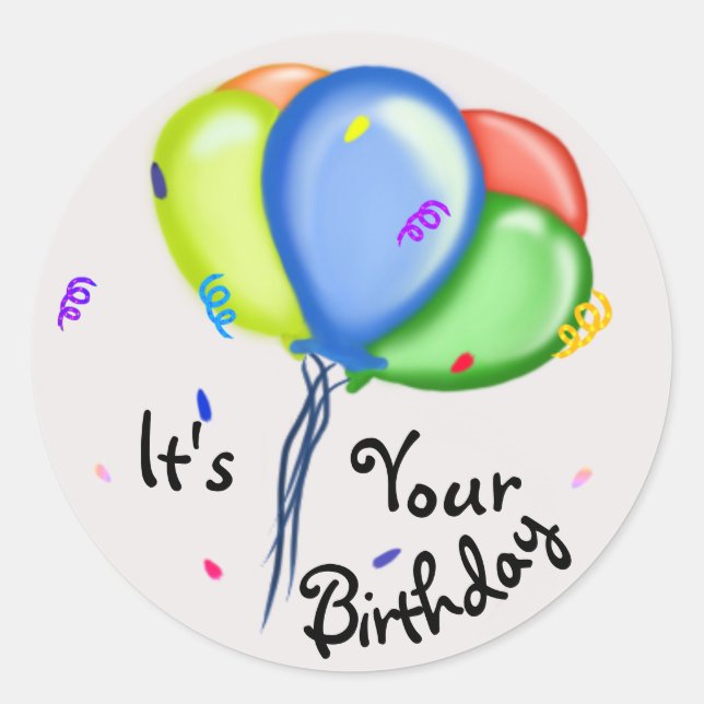 Sticker Rond C'est ton anniversaire ! (Devant)