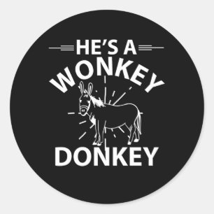 Sticker Rond C'Est Un Âne Merveilleux