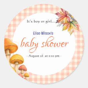 Sticker Rond C'est un baby shower de conte de fées garçon ou fi