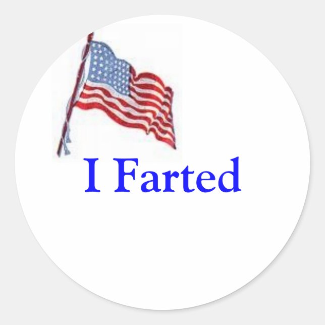 Sticker Rond C'est un devoir américain (Devant)