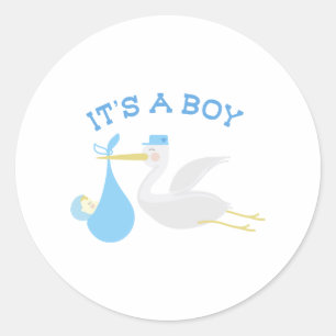 Sticker Rond C'est un garçon