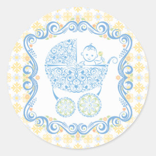 Sticker Rond C'est un garçon !