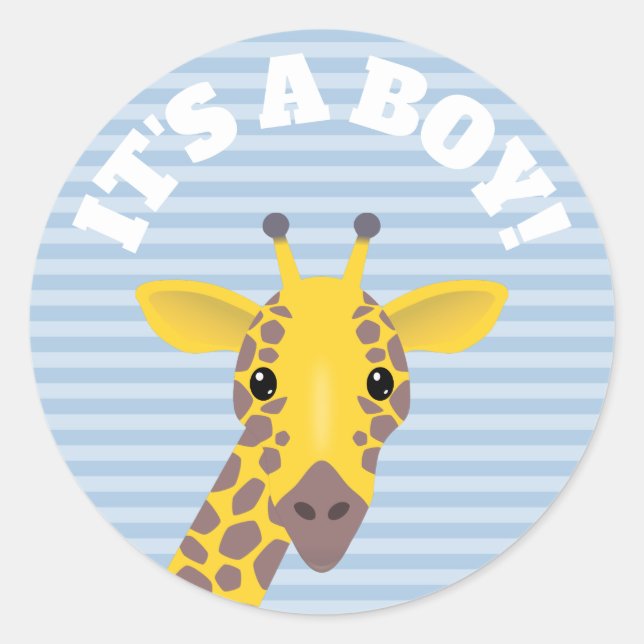 Sticker Rond C'est un garçon (Devant)