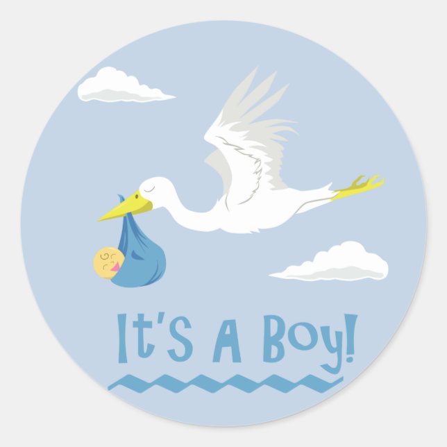 Sticker Rond C'est un garçon ! (Devant)