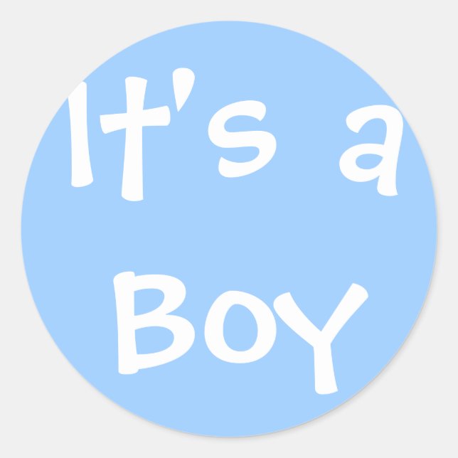 Sticker Rond C'est un garçon (Devant)
