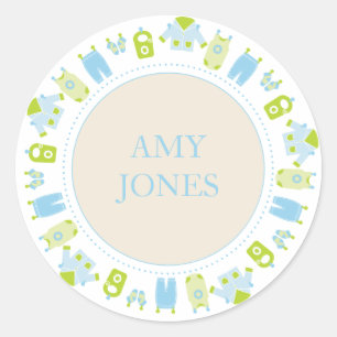 Sticker Rond {c'est un garçon !} peu d'autocollant de baby