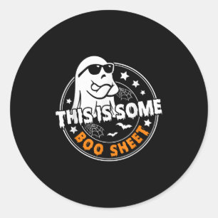 Sticker Rond C'Est Un Peu De Feuille De Boite Ghost Funny Retro