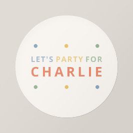 Sticker Rond C'est une autocollante ronde pour fête enfant Colo