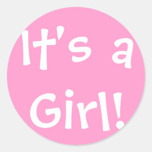 Sticker Rond C'est une fille !