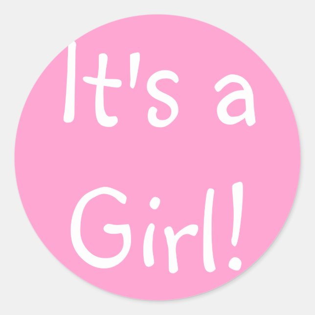 Sticker Rond C'est une fille ! (Devant)