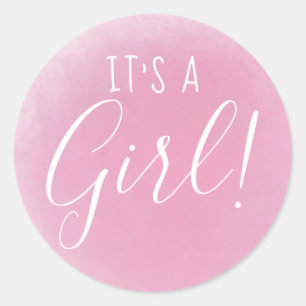 Sticker Rond C'est une fille ! Le genre d'autocollants