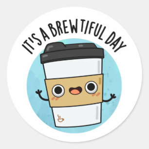 Sticker Rond C'est une journée merveilleuse amusante de jeu de 