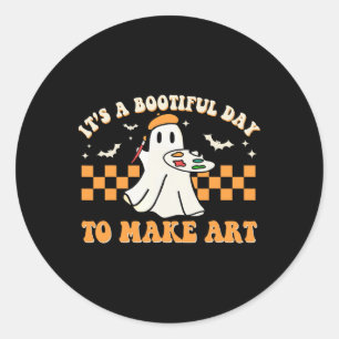 Sticker Rond C'est une journée merveilleuse pour faire de l'art
