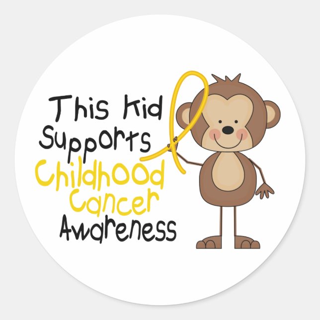 Sticker Rond Cet Enfant appuie la sensibilisation au cancer che (Devant)