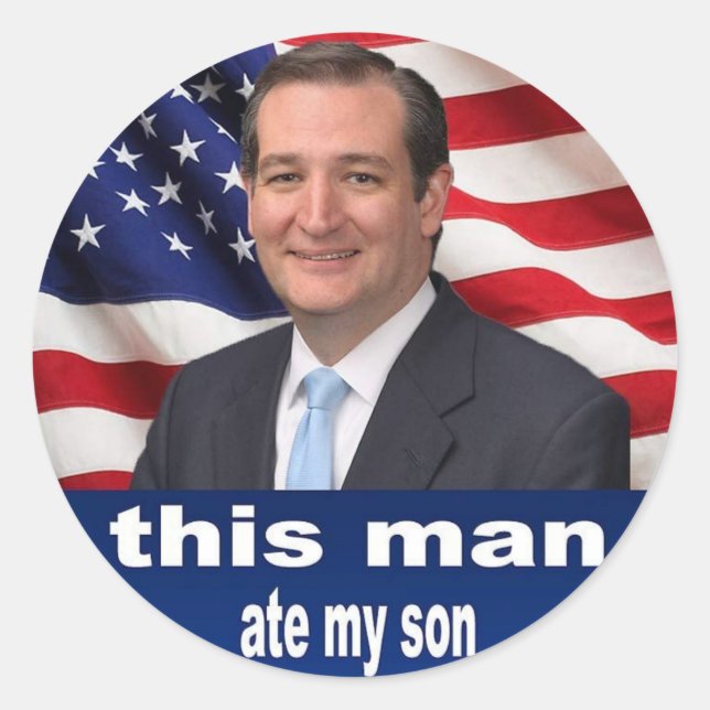Sticker Rond Cet homme a mangé mon mème de fils (Devant)