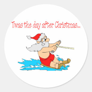 Sticker Rond C'Était Le Jour Après Noël