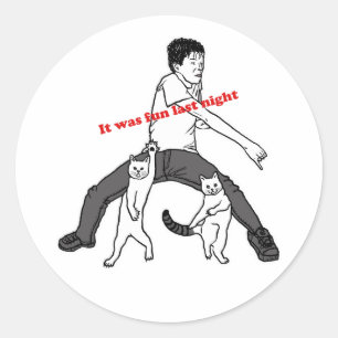 STICKER ROND C'ÉTAIT UNE DERNIÈRE NUIT AMUSANTE