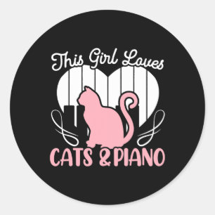 Sticker Rond CETTE FILLE AIME LES CHEVAUX Équitation Équestre c