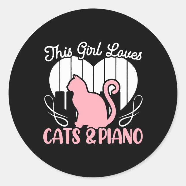 Sticker Rond CETTE FILLE AIME LES CHEVAUX Équitation Équestre c (Devant)