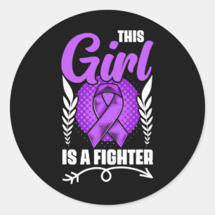Sticker Rond Cette fille est une combattante Survivante de l'ép