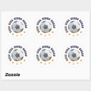 Sticker Rond Cette Fille Tire Des Boules