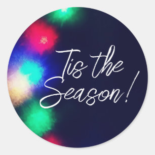 Sticker Rond Cette saison avec lumières