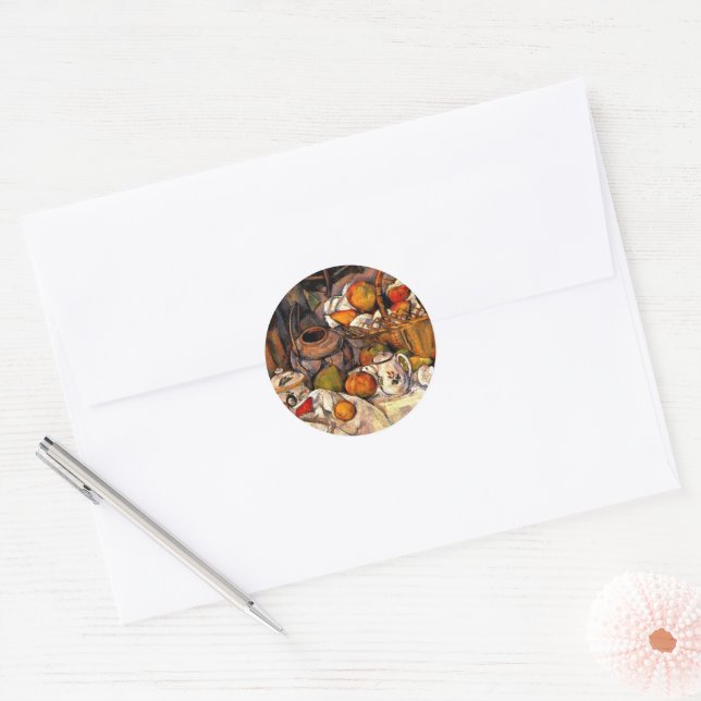 Sticker Rond Cezanne - Carrelage de table de cuisine (Enveloppe)