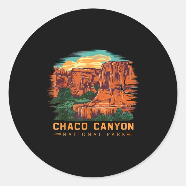 Sticker Rond Chaco Canyon National Park  (Devant)