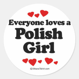 Sticker Rond Chacun aime une fille polonaise