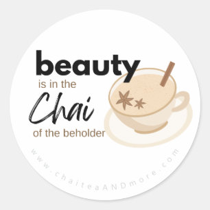 Sticker Rond Chai Puns et Chai du spectateur
