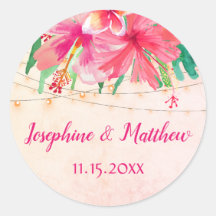 Chaîne tropicale éclaire le Mariage d'aquarelle fl