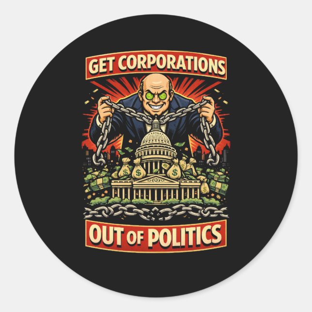 Sticker Rond Chaînes d'influence (Devant)